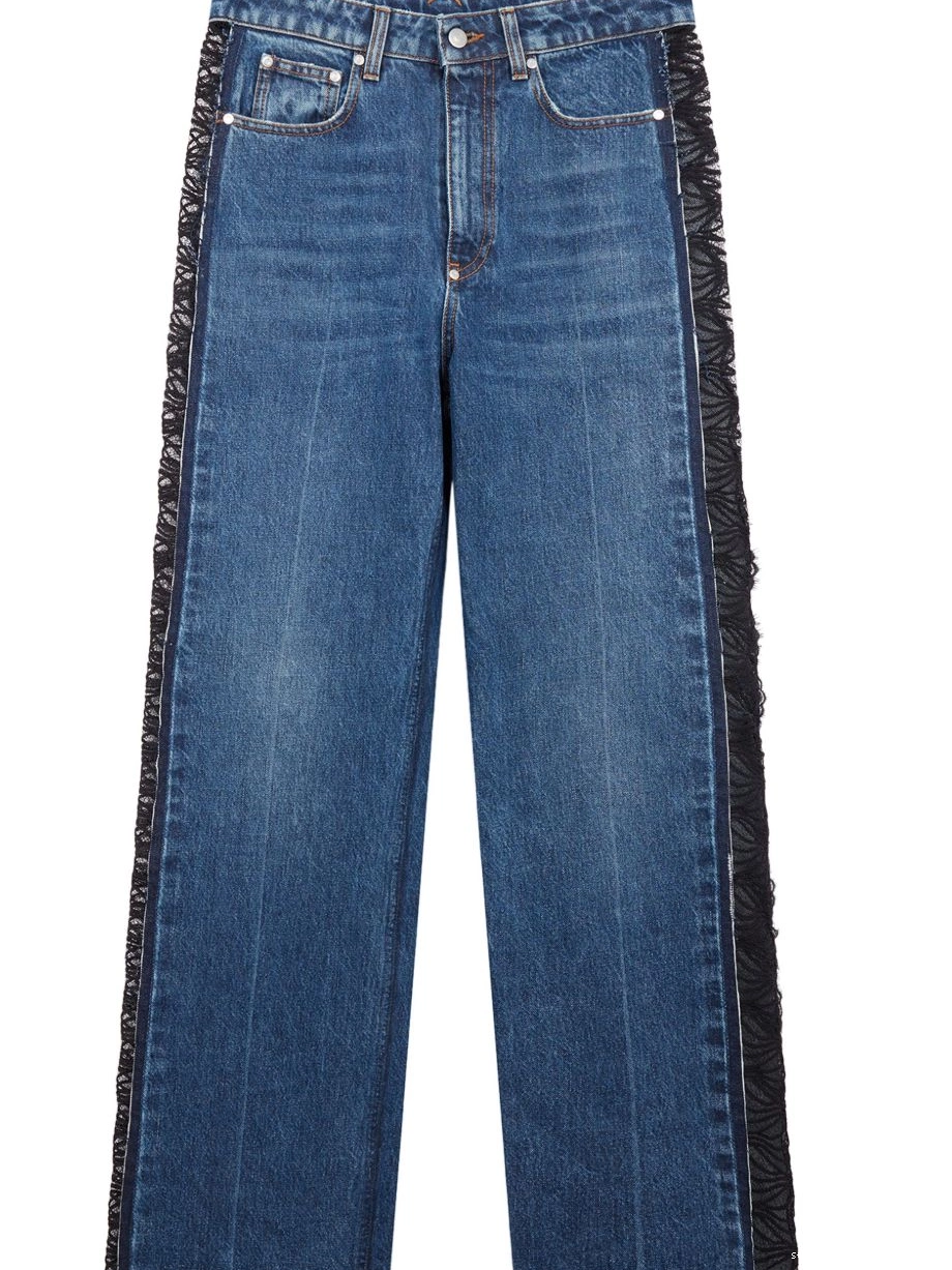 Cheap jeans Women lace-panelling Stella straight-leg McCartney 0808